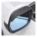 2pcs Car Rear View Mirror Rain Visor Guard Carbon Fiber Side Eyebrow Waterproof Auto Smoke Universal For Cars Truck And Suv 