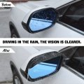 2pcs Car Rear View Mirror Rain Visor Guard Carbon Fiber Side Eyebrow Waterproof Auto Smoke Universal For Cars Truck And Suv