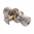 Toughgrade Mobile Home Privacy Lockset Tulip Brushed Nickel Lockable Door Knob Set Keyless 1 