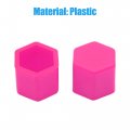 Uxcell 20pcs 17mm Rubber Car Wheel Tire Tyre Nut Screw Lug Dust Cover Caps Hub Protector Pink Universal Replacement