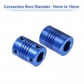 Uxcell 1pcs 10mm To Aluminum Alloy Shaft Coupling L25xd19 Flexible Coupler With Screws For Encoders And Motors Blue