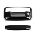 R Auto Gloss Black Tailgate Handle Cover With Keyhole And Without Camera Hole For 14-15 Chevy Chevrolet Silverado 1500 Gmc 