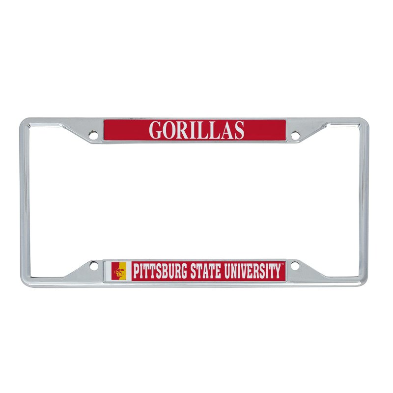 Pittsburg State University Gorillas Metal License Plate Frame For Front Or Back Of Car Officially Licensed Mascot