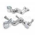 Httmt Mt216-050- Chrome Longhorn Offset Peg Mounts 1 Magnum Clamp Compatible With H-d
