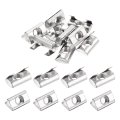 20pcs M5 T Nuts Roll In Spring Nut With Sheet Carbon Steel Nickel Plated For 2020 Series Slot Aluminum Profile 