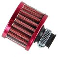 E Support 12mm Mini Red Cone Cold Air Intake Filter Turbo Vent Car 