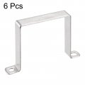 Uxcell U Shaped Connector Bracket 78 X 82mm 304 Stainless Steel For Door Closed Bar Holder Strut Channel 6pcs
