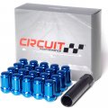 Circuit Performance Spline Drive Tuner Acorn Lug Nuts Blue 12x1 5 Forged Steel 20pc Tool