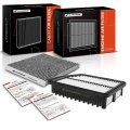 A-premium 2-pc Engine Cabin Air Filter With Activated Carbon Compatible Hyundai Elantra 2011-2016 Coupe 2013-2014 Gt 2013-2017 