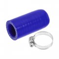 1 Set 20mm Id Silicone Coolant Cap With Clamp For Heater Bypass Vacuum Water Port Blue 