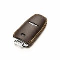 Vitodeco Leather Smart Key Fob Case For Genesis Gv70 Gv80 G70 G80 G90 2021-2022 8-button Brown 