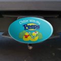Chillin With My Peeps Christmas Holiday Season Oval Tow Trailer Hitch Cover Plug Insert