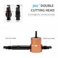 360 Degree Double Headed Sheet Metal Nibbler Drill Attachment Cutter With Extra Punch And Die 1 Cutting Hole Accessory Step Bit
