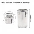 Uxcell Od 2 75 70mm Length 4 72 172mm Aluminum Alloy Tube Intercooler Pipe Straight Air Intake Silver Tone For Car