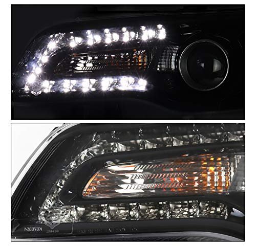 Led Drl Projector Headlight Headlamp Lamp Black Driver Side For 2011-2014 Chrysler 300
