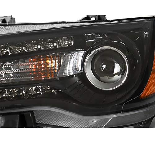 Led Drl Projector Headlight Headlamp Lamp Black Driver Side For 2011-2014 Chrysler 300