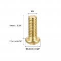 Uxcell Brass Machine Screws M4x10mm Phillips Pan Head Fastener Bolts For Furniture Office Equipment Electronics 36pcs