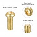 Uxcell Brass Machine Screws M4x10mm Phillips Pan Head Fastener Bolts For Furniture Office Equipment Electronics 36pcs