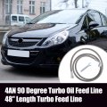X Autohaux 4an Turbo Oil Feed Line 48 Length Stainless Steel Braided An4 90 Degree Straight Hose End Remote Turbocharger Drain
