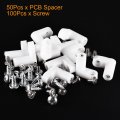 Uxcell 50pcs Circuit Board Pcb Spacers L Shape Insulated Plastic Fixed Mounting Feet 0 8 Supporting Height With Screws