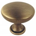 Cosmas 50 Pack 5305bab Brushed Antique Brass Traditional Round Solid Cabinet Hardware Knob 1-1 4 
