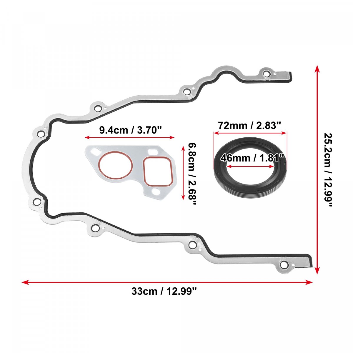 1 Set Timing Cover Gasket Replacement No 12633904 For Chevrolet Silverado Suburban Tahoe Sierra
