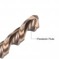 Uxcell M35 High Speed Steel Parabolic Flute Drill Bit 8mm Drilling Diameter 200mm Length Gold Oxide Cobalt Round Shank