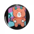 1080 Graphics Cat Devil Sticker Key Chain Double Sided Stainless Steel Keychain 
