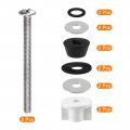 Uxcell 2 Set Toilet Seat Hinge Bolts Kit Screws Replacement With Plastic Nuts And Rubber Washers Stainless For Fixing The Top