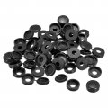 200pcs 6mm Hinged Screw Cover Caps Plastic Fold Snaps Washer Flip Protection Cover For M4 M5 M6 Screws Black 