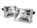 Euro Chrome Clear Lens Headlight Headlamps Lamps L R Ks 93-97 Ford Ranger Pickup 