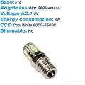 Hqrp 2-pack E14 Led Bulb 110v Cool White Non-dimmable Base 64 Smd3014 Energy-saving Lighting Versatile For Microwave Kitchen