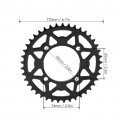 Tissting 41 Tooth Rear Sprocket 76mm Id 428 Chains 4 Holes Black Stainless Steel Chain For Diy Go Kart Atv Light Motorcycle
