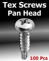 100 Pcs 8 X 3 4 Phillips Pan Head Self Drilling Metal Tex Screw Super-deals-shop 