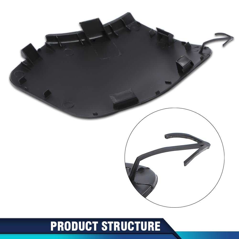 Front Bumper Tow Eye Cap Hook Cover For Nissan Pathfinder 2016 2017 2018 2019 Part Number 622a0-9pf0a Black Abs Plastic