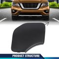 Front Bumper Tow Eye Cap Hook Cover For Nissan Pathfinder 2016 2017 2018 2019 Part Number 622a0-9pf0a Black Abs Plastic