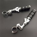 Xkh Group Motorcycle Chrome Regular Footrest Foot Pegs With 1 4 Short Angled Adjustable Clamps For Honda Goldwing Shadow Vt750c