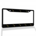 Metal Insert License Plate Frame Gold Saxophone Outline Weatherproof Car Accessories Black 2 Holes Solid 