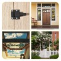 Uxcell Door Bolt Latch Aluminum Alloy Security Automatic Window Gate Spring Bounce Lock Black