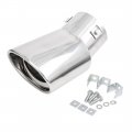 Uxcell Universal Fits Car Stainless Steel Chrome Curved Exhaust Tail Muffler Tip Pipe Fit Diameter 1 75 To 2 5 Inch