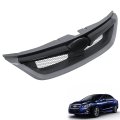 Front Grid Grille Assembly With Bright Black Molding For Impreza Wrx Sti 4 Door 2011 2012 2013 2014 Dark Gray Plastic Upper 