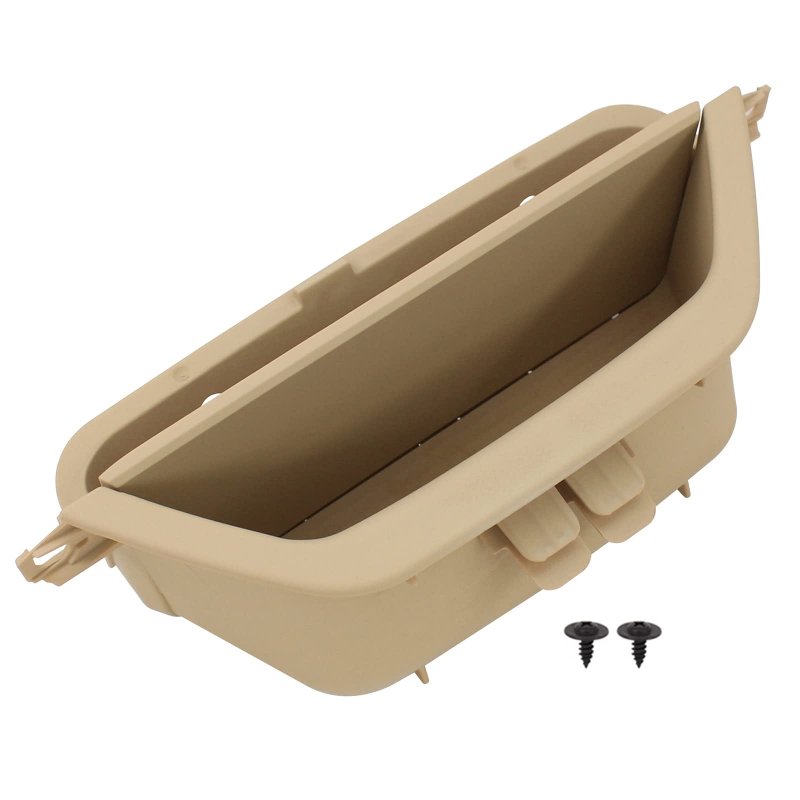 Xtremeamazing Beige Front Left Driver Side Door Inner Interior Handle Pull Trim Armrest Storage Box Compartment Container Phone