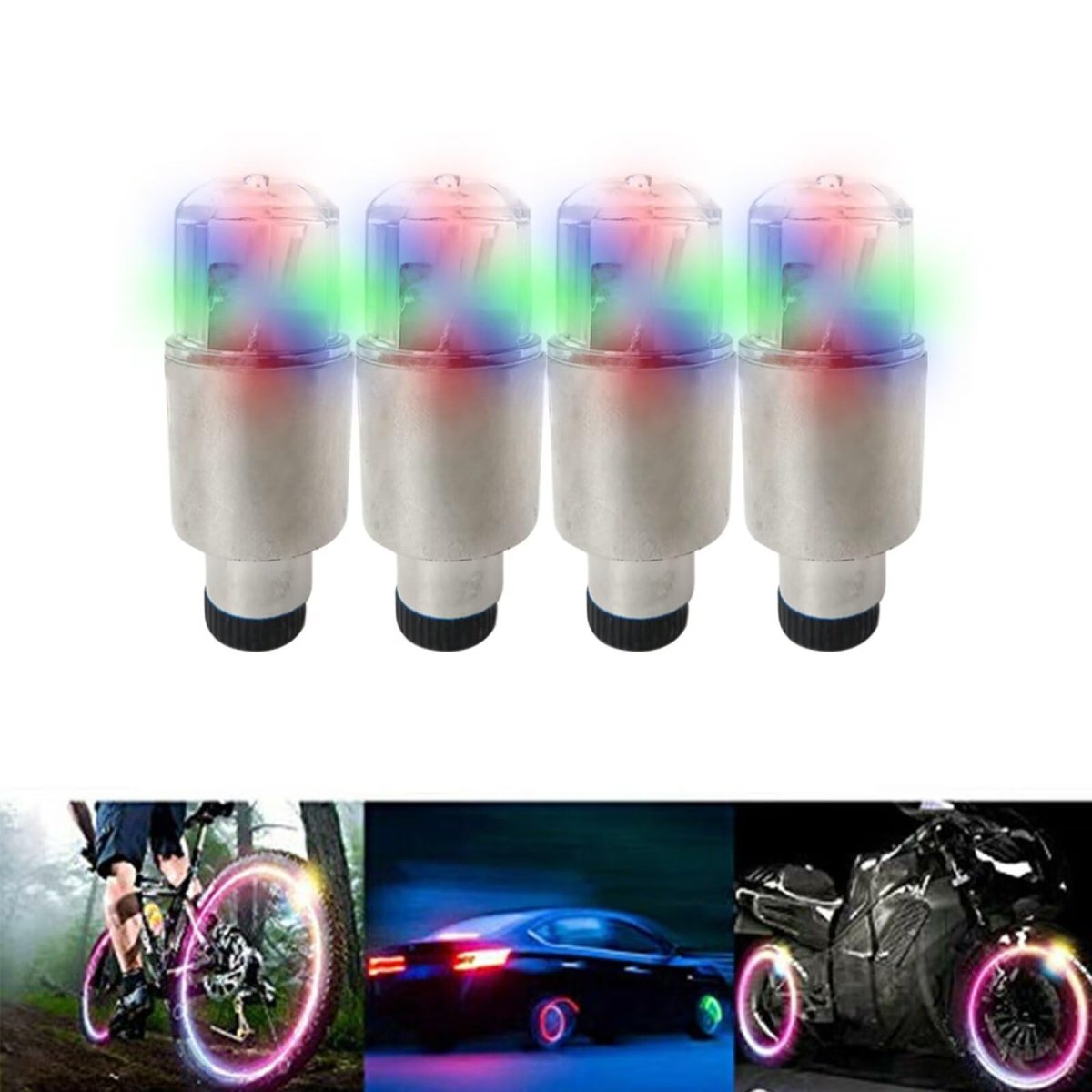 16 Pack Car Auto Suv Wheel Tire Tyre Air Valve Stem Led Light Caps Cover Accessories Tire Lights For Bike Motorcycle