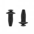 Uxcell 100pcs 4 8mm Plastic Black Car Rivets Fastener Fender Bumper Push Pin Clips