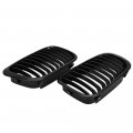 Astra Depot Matte Black Front Center Kidney Grille Grill Carbon Fiber Side Mirror Cover Cap Wing Horn Style Compatible For 1998