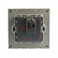 Uxcell Doorbell Push Button Switch Wall Mounted Resettable Square Champagne Gold Ac 250v 16a
