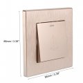 Uxcell Doorbell Push Button Switch Wall Mounted Resettable Square Champagne Gold Ac 250v 16a