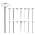 15pcs 1 8 White Nylon Garage Door Rollers For 2 Track 7 Long Stem Quiet Wheels 11 Ball Bearings