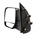 Ocpty Black Left Side Mirror Fit For 2003-2013 Ford E-250 Textured Glass Manual Folding Non-heated