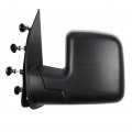 Ocpty Black Left Side Mirror Fit For 2003-2013 Ford E-250 Textured Glass Manual Folding Non-heated
